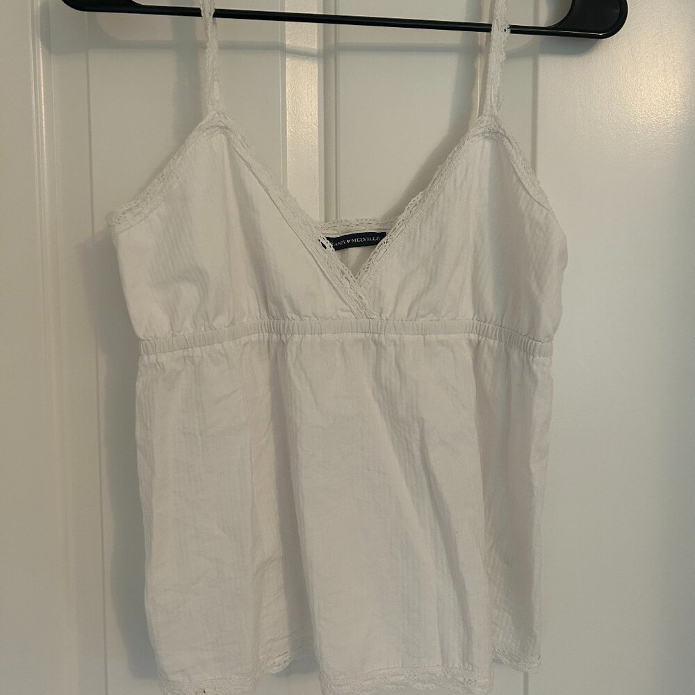 Brandy Melville White Babydoll top
